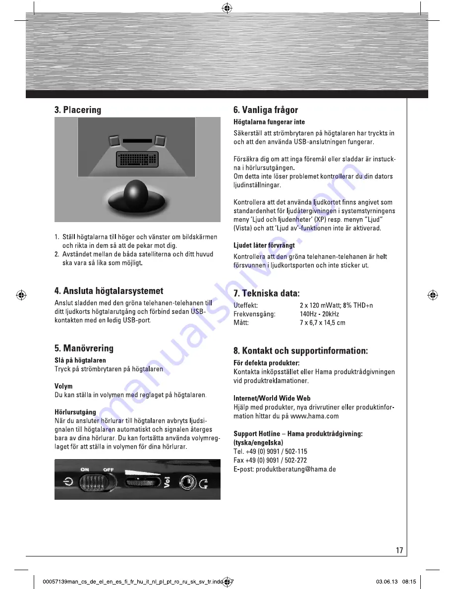 Hama E 80 Operating Instruction Download Page 17