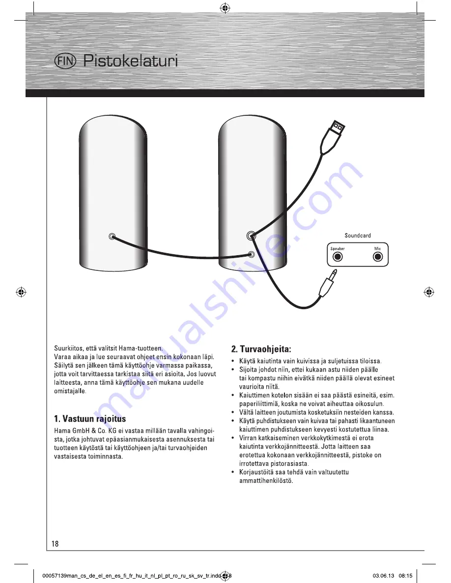 Hama E 80 Operating Instruction Download Page 18