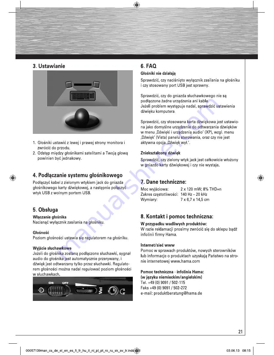 Hama E 80 Operating Instruction Download Page 21