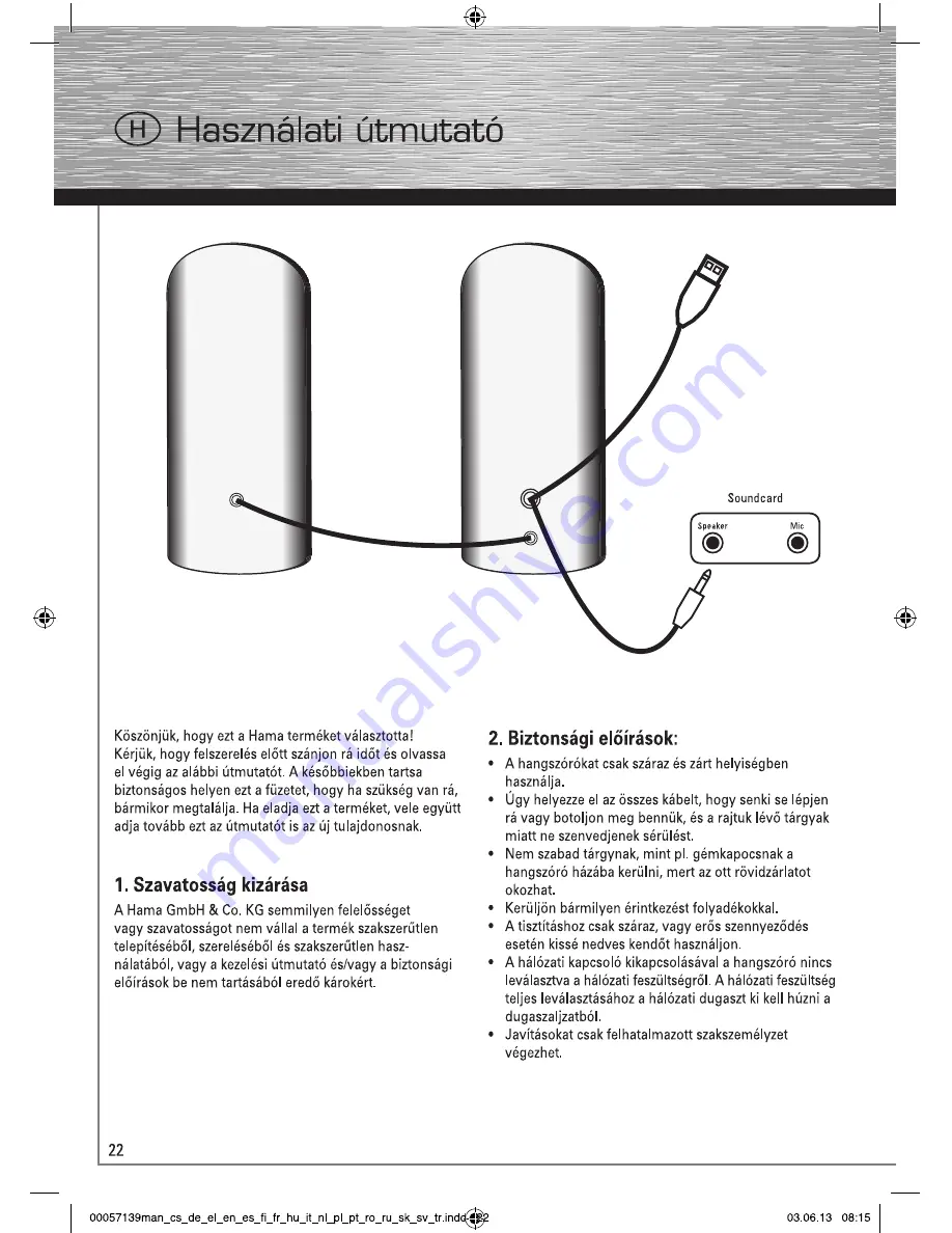 Hama E 80 Operating Instruction Download Page 22