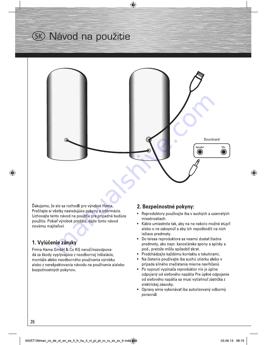 Hama E 80 Operating Instruction Download Page 26