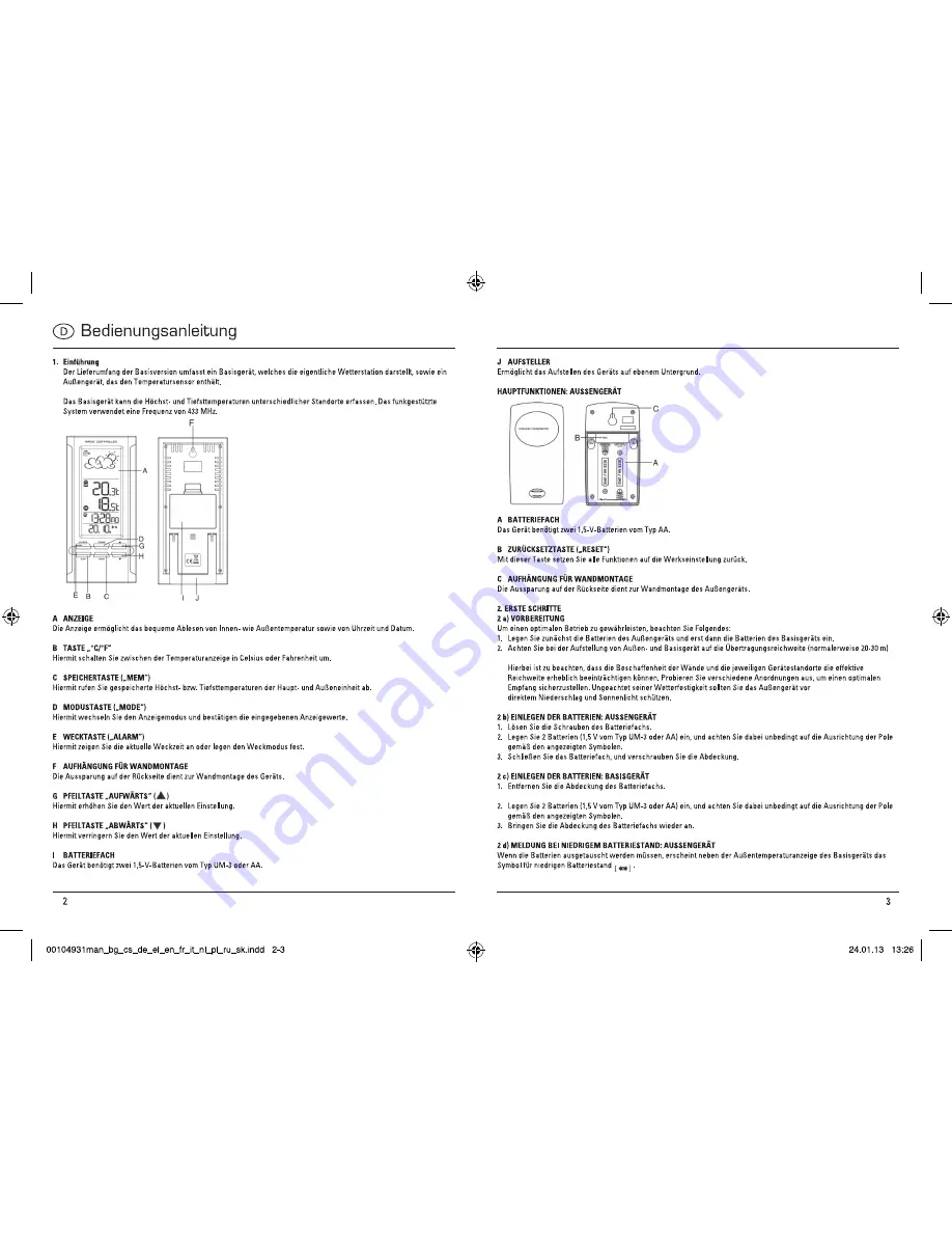 Hama EWS-280 Operating Instructions Manual Download Page 2