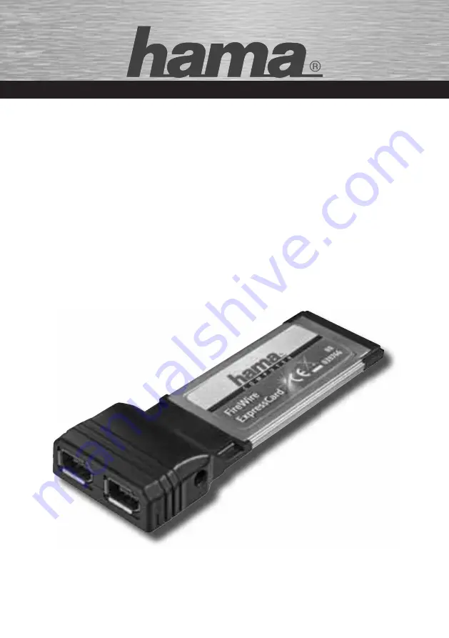 Hama FireWire ExpressCard Operating	 Instruction Download Page 1