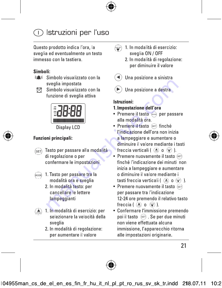 Hama Message Operating Instructions Manual Download Page 21