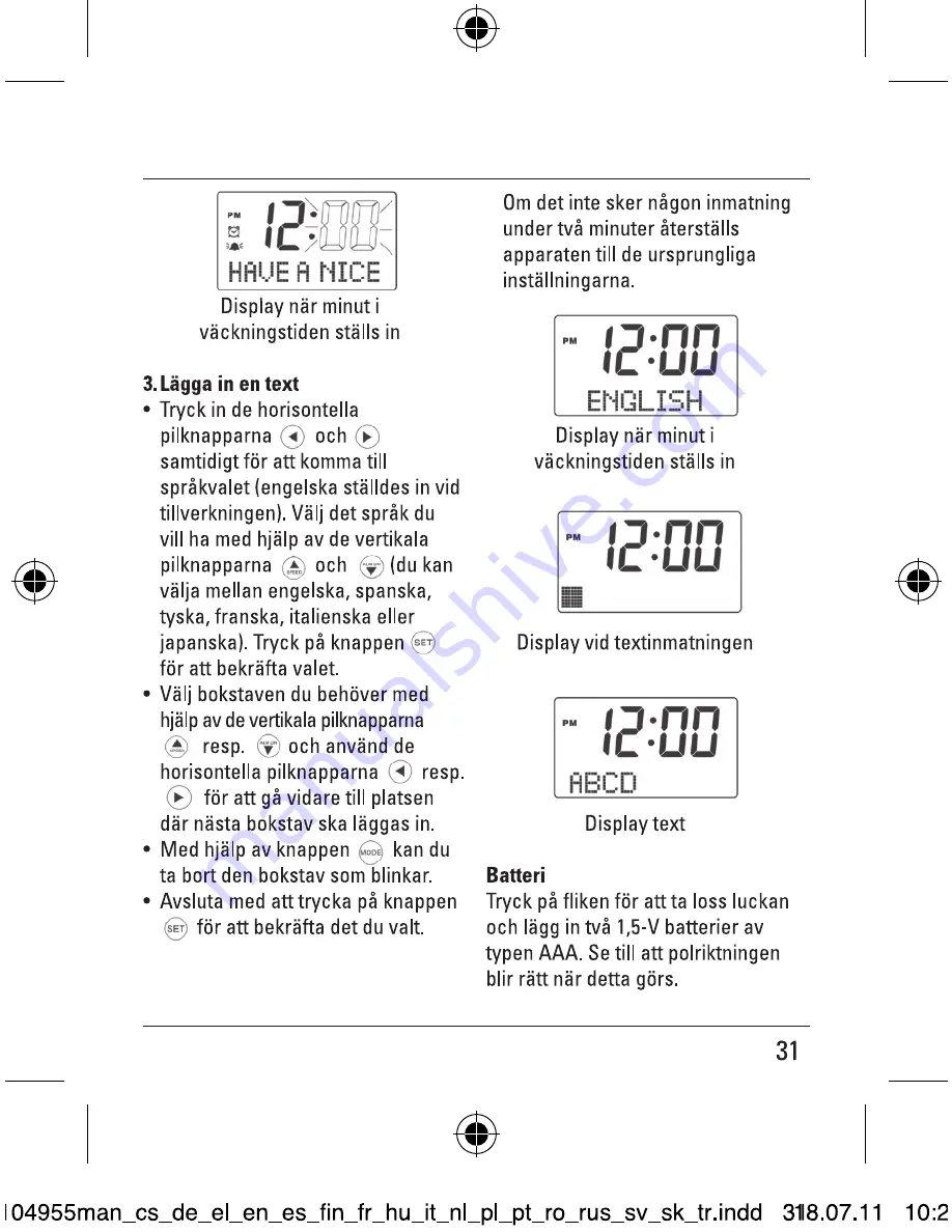 Hama Message Operating Instructions Manual Download Page 31