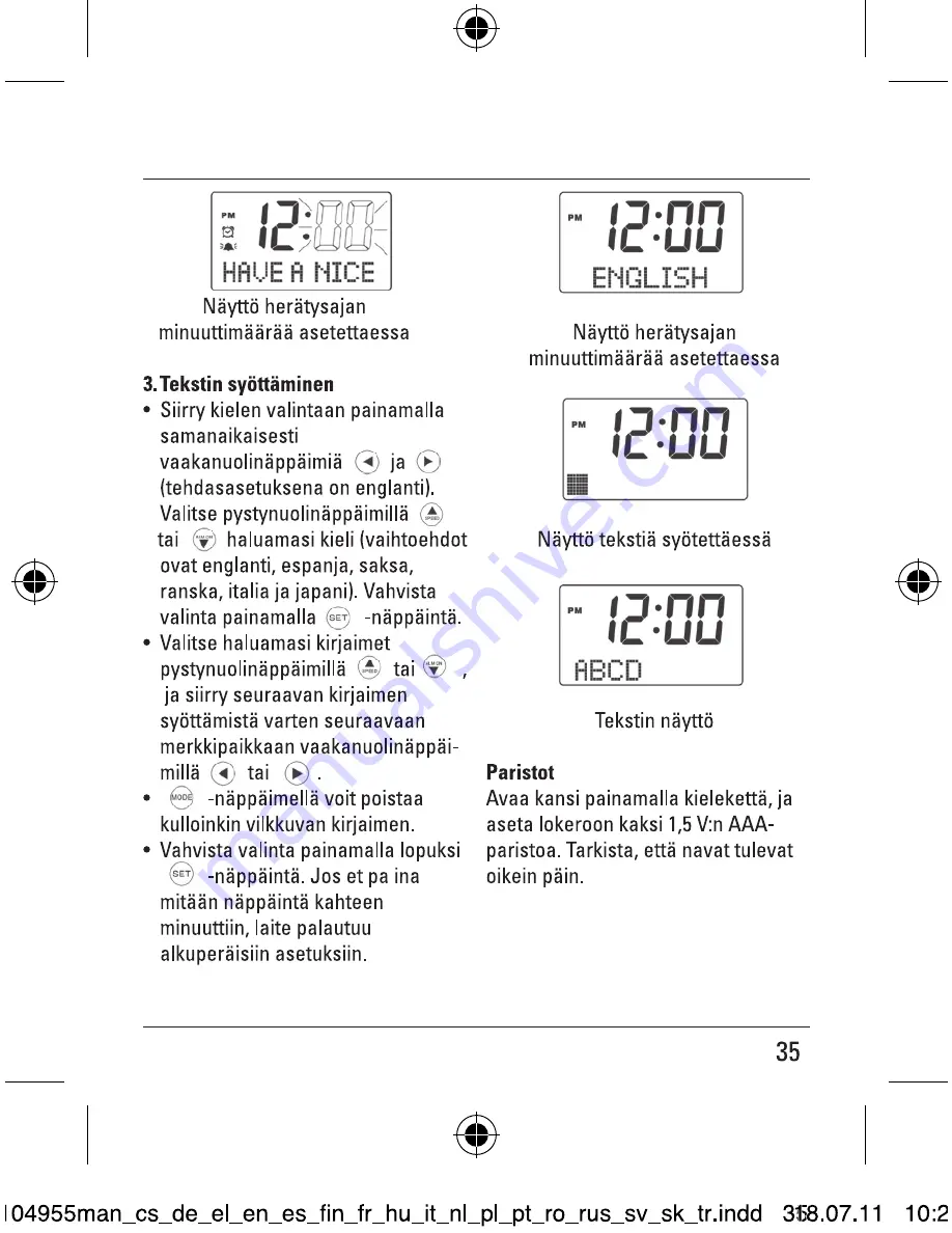 Hama Message Operating Instructions Manual Download Page 35