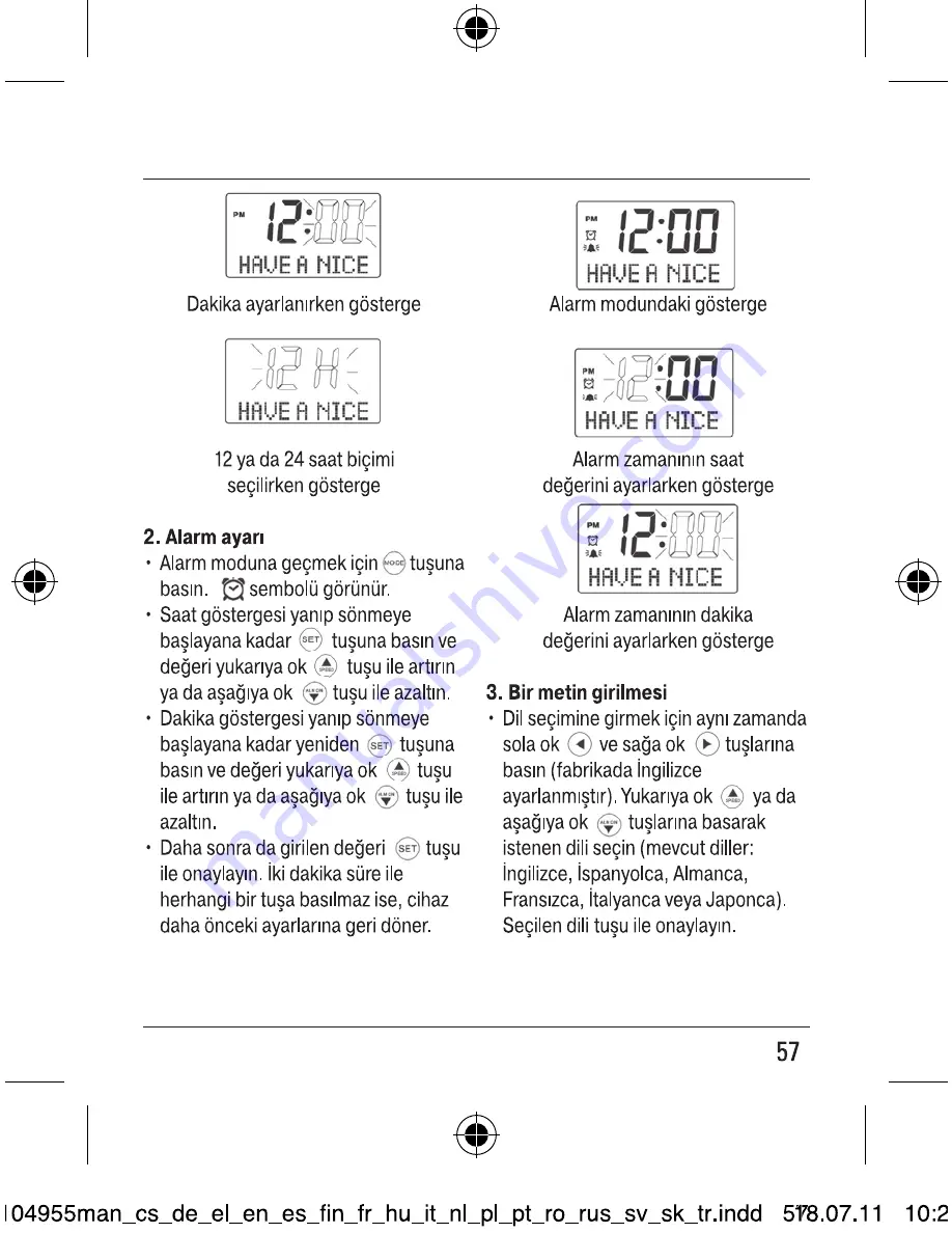 Hama Message Operating Instructions Manual Download Page 57