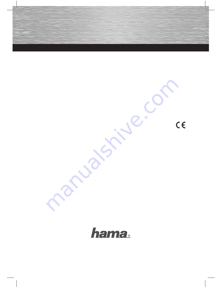 Hama RF 2000 Operating	 Instruction Download Page 1