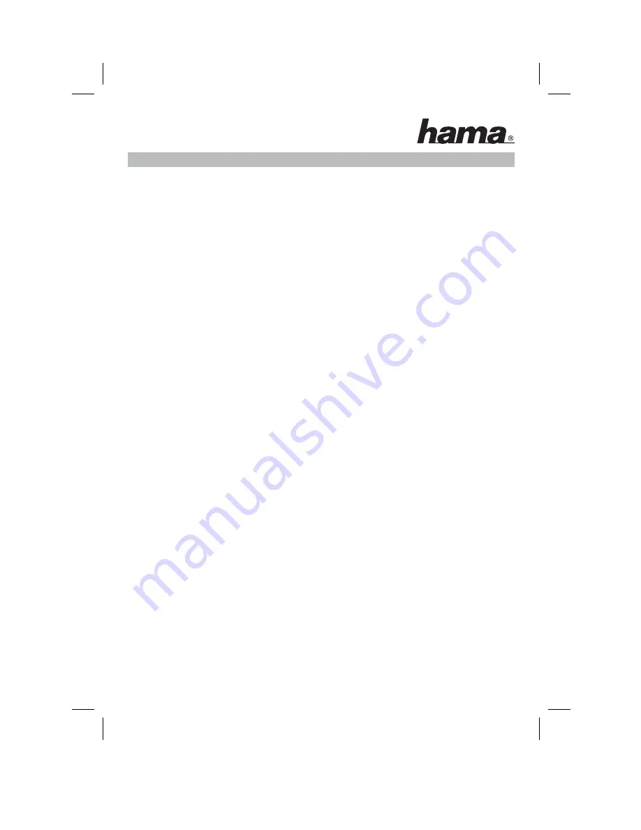 Hama RX 2 Operating Instruction Download Page 18