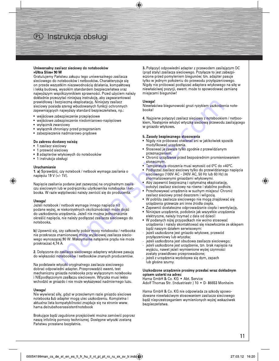 Hama Ultra Slim Operating	 Instruction Download Page 13