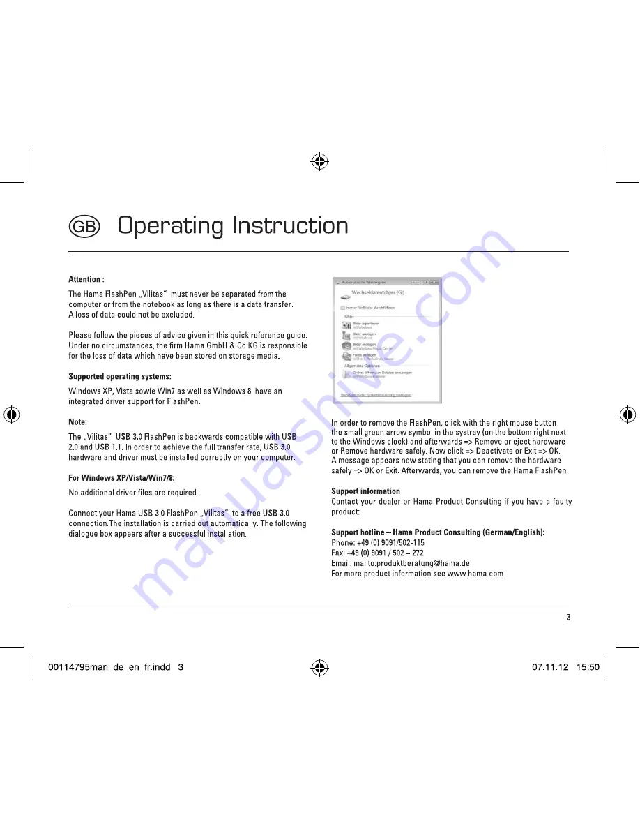 Hama Vilitas FlashPen USB 3.0 Operating	 Instruction Download Page 3