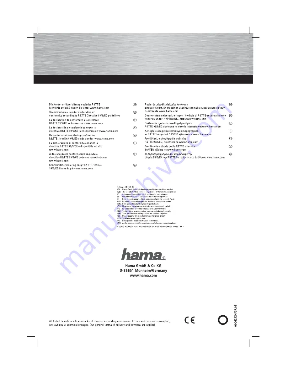 Hama WLAN USB Stick Operating Instruction Download Page 1