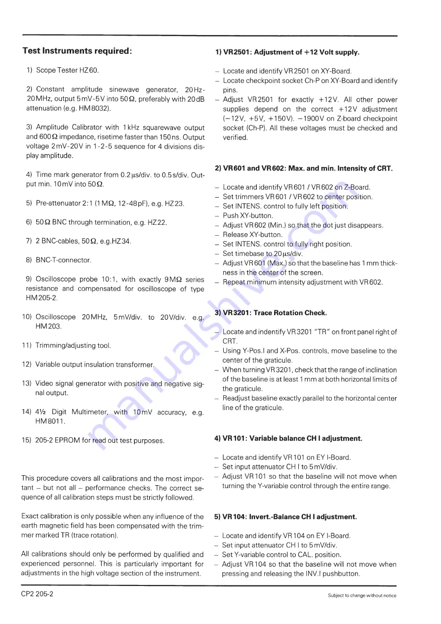 Hameg HM205-2 User Manual Download Page 34