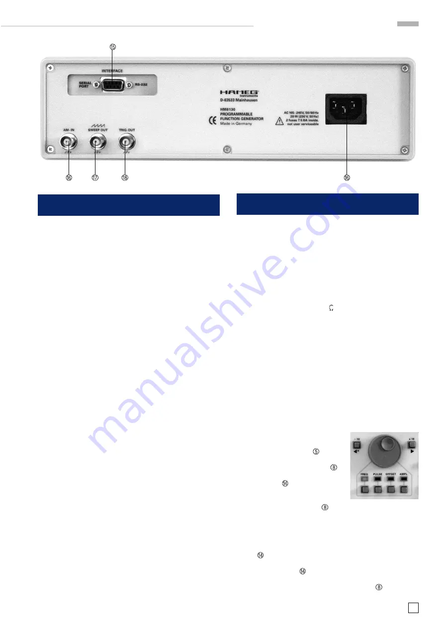 Hameg HM8130 Manual Download Page 21