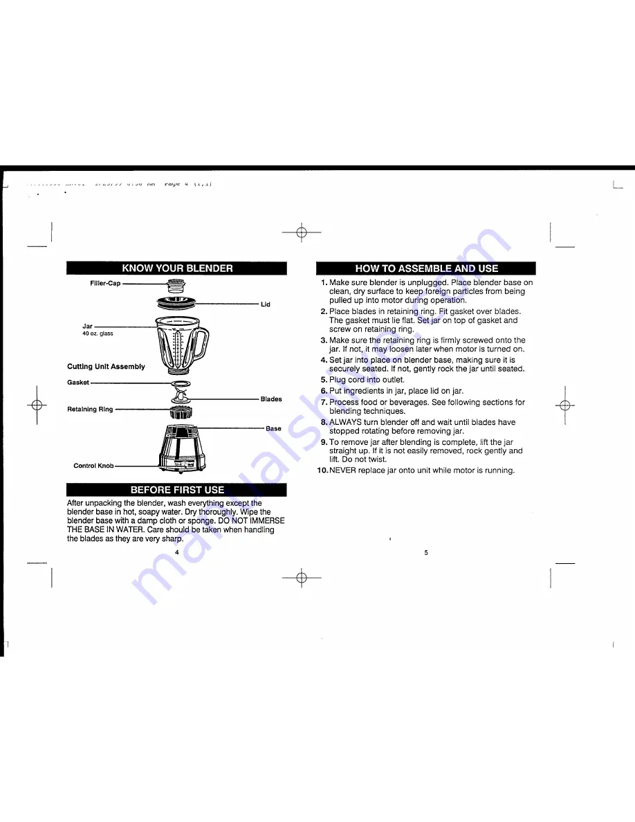 HAMILTON BEACH/PROCTOR SILEX E52210 Use & Care Manual Download Page 3