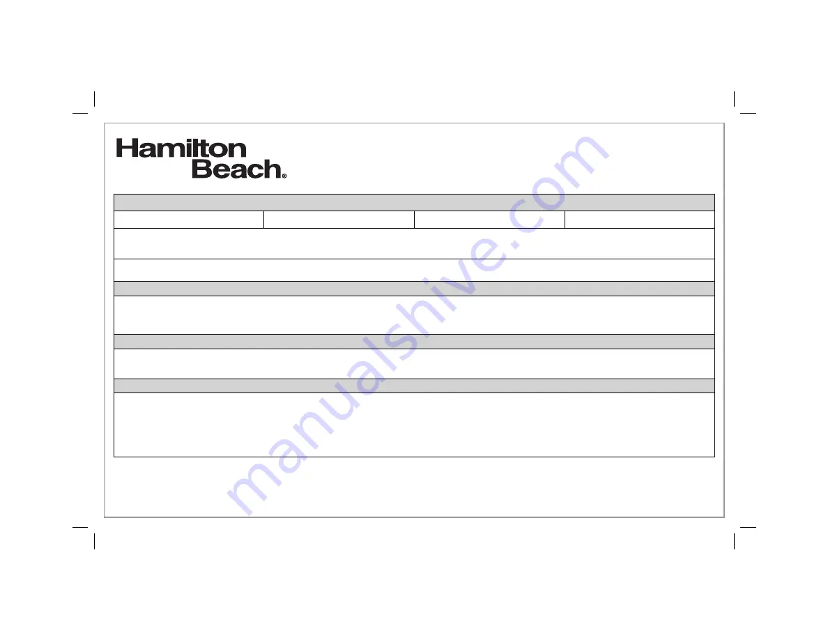 Hamilton Beach 45150 Manual Download Page 18