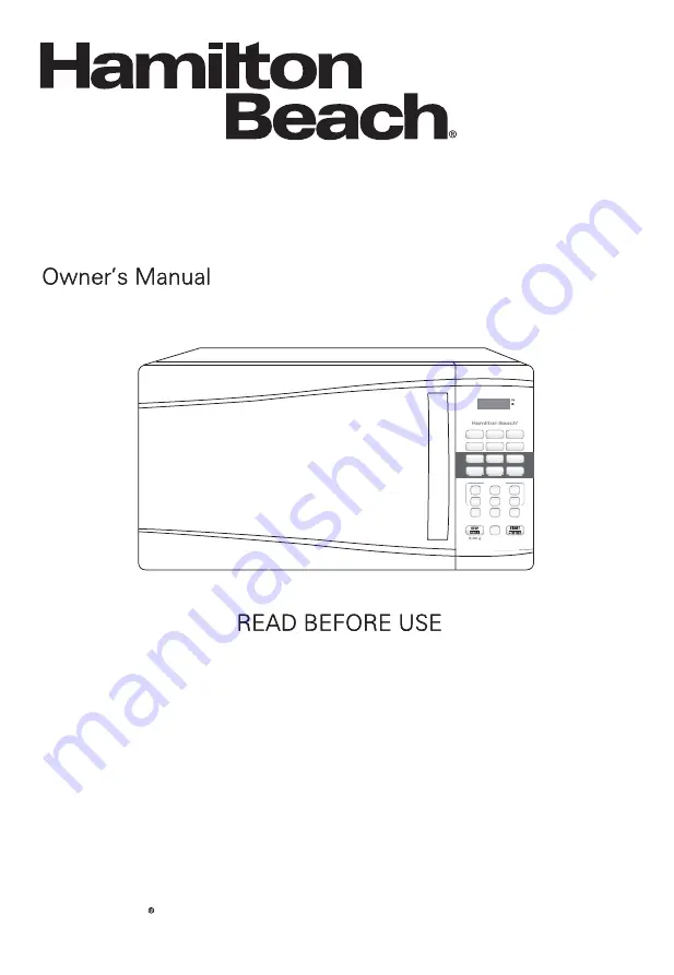 Hamilton Beach EM925AJW-P1 Owner'S Manual Download Page 1