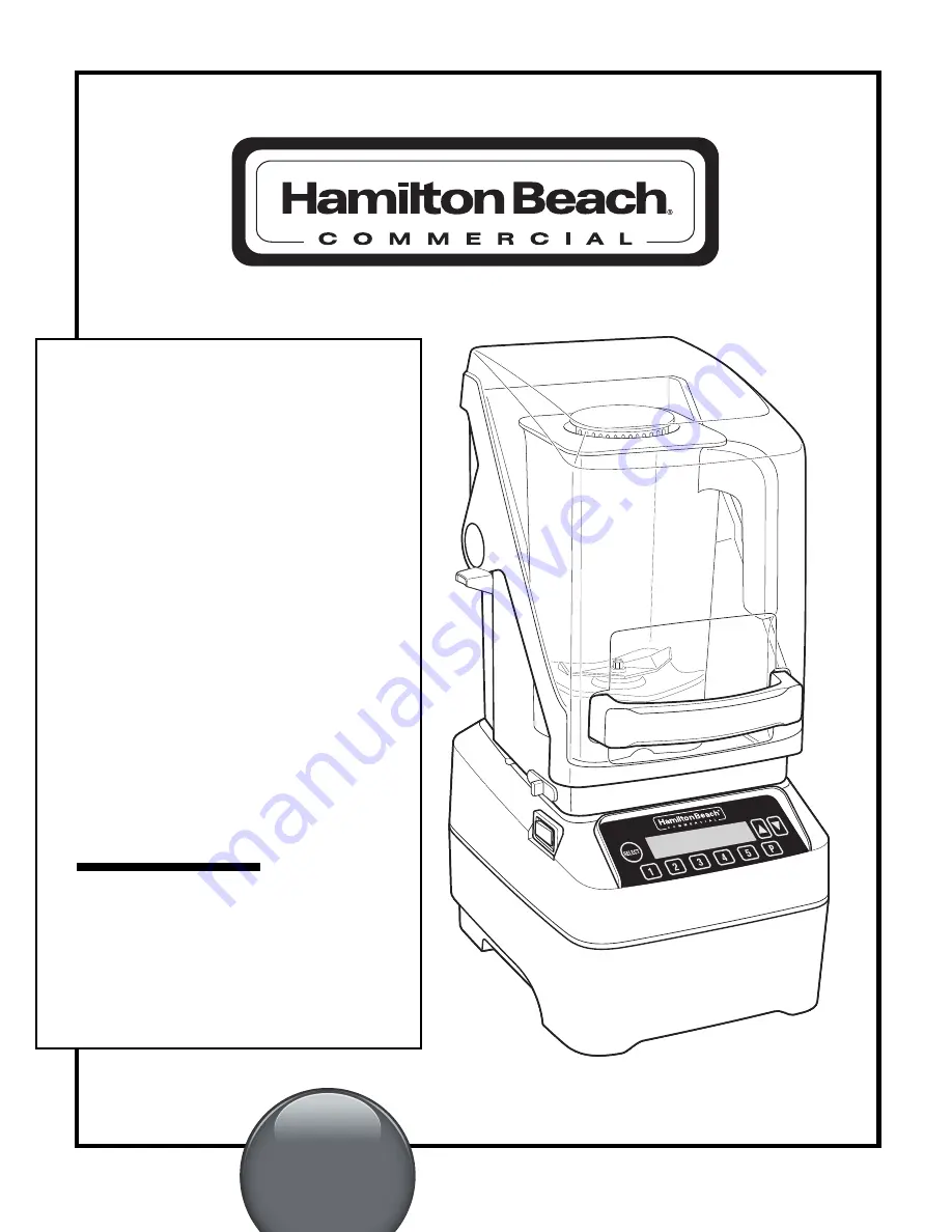 Hamilton Beach GB34 Скачать руководство пользователя страница 1