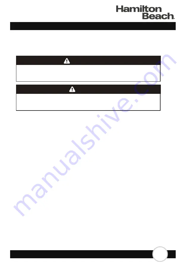 Hamilton Beach HBFRF301-C Owner'S Manual Download Page 24