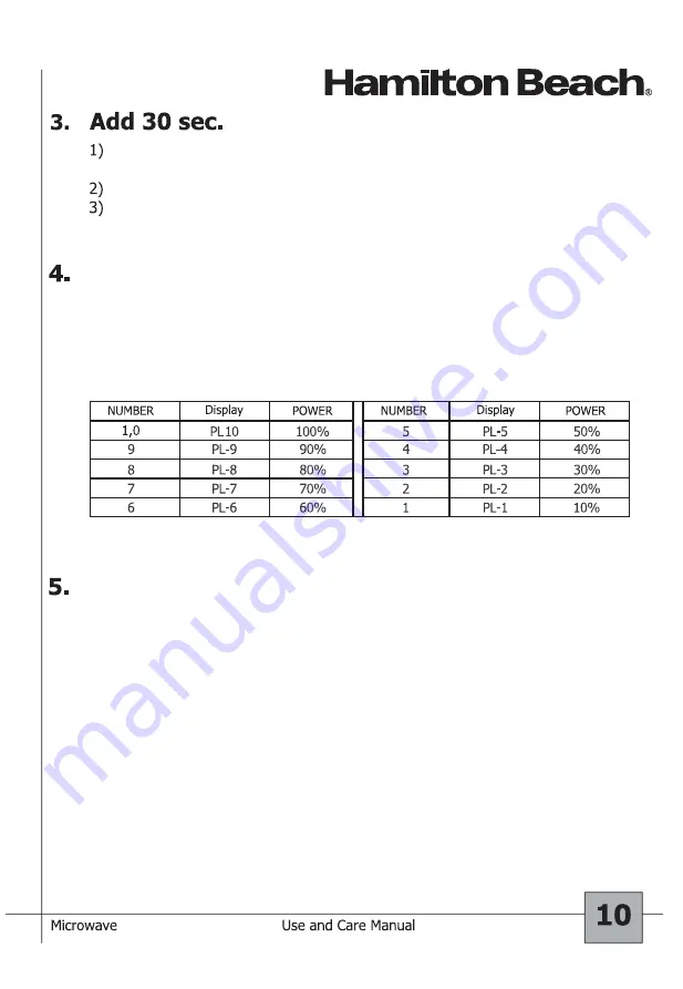 Hamilton Beach P11043ALH-WTB Owner'S Manual Download Page 11