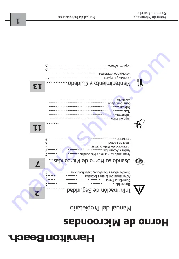 Hamilton Beach P11043ALH-WTB Owner'S Manual Download Page 31