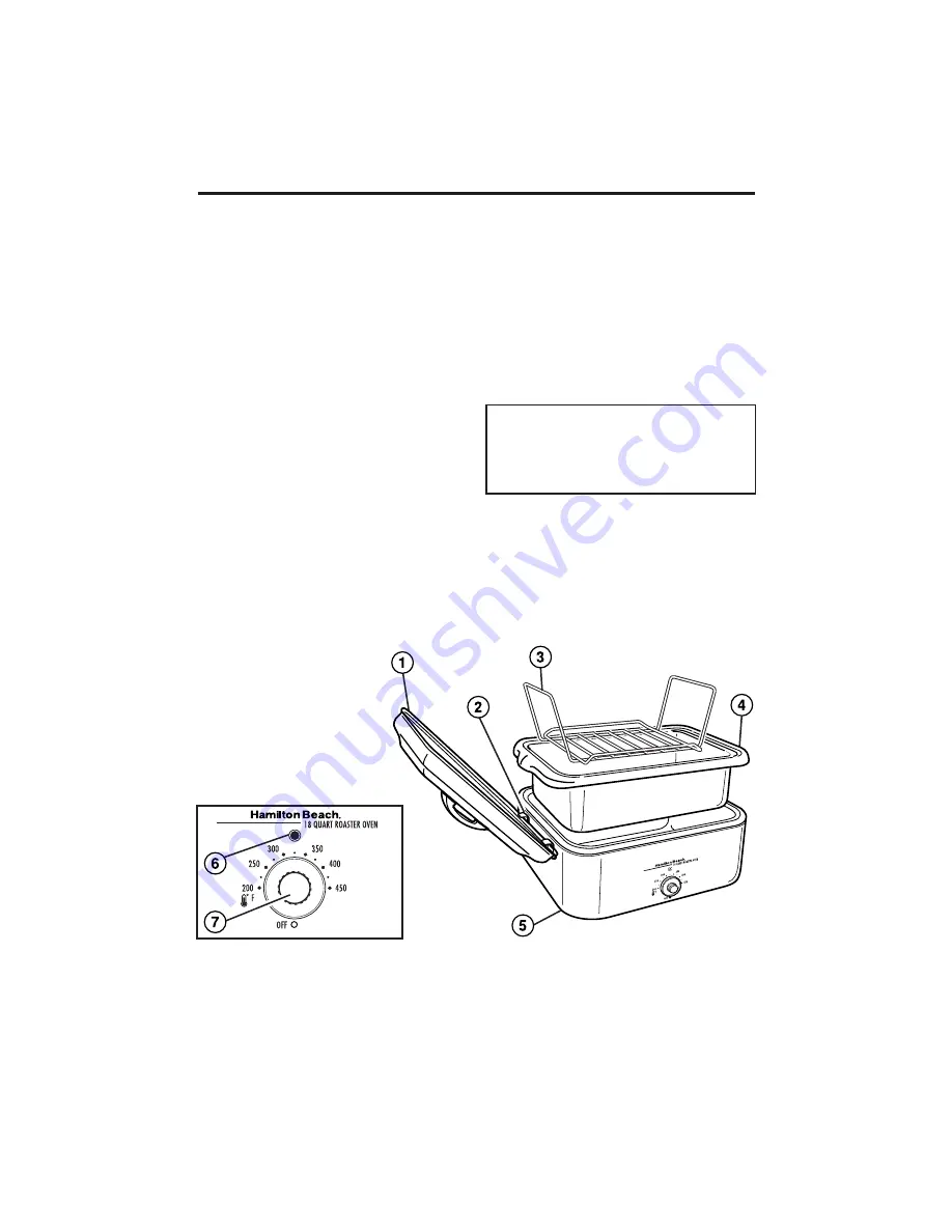 Hamilton Beach Roaster Oven User Manual Download Page 3