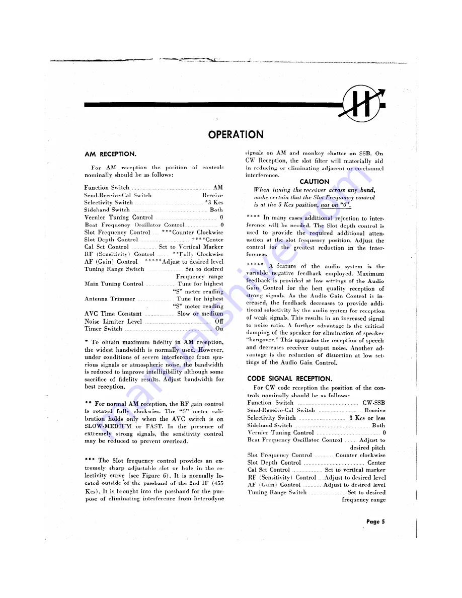 Hammarlund HQ-170 Instruction And Service Information Download Page 7