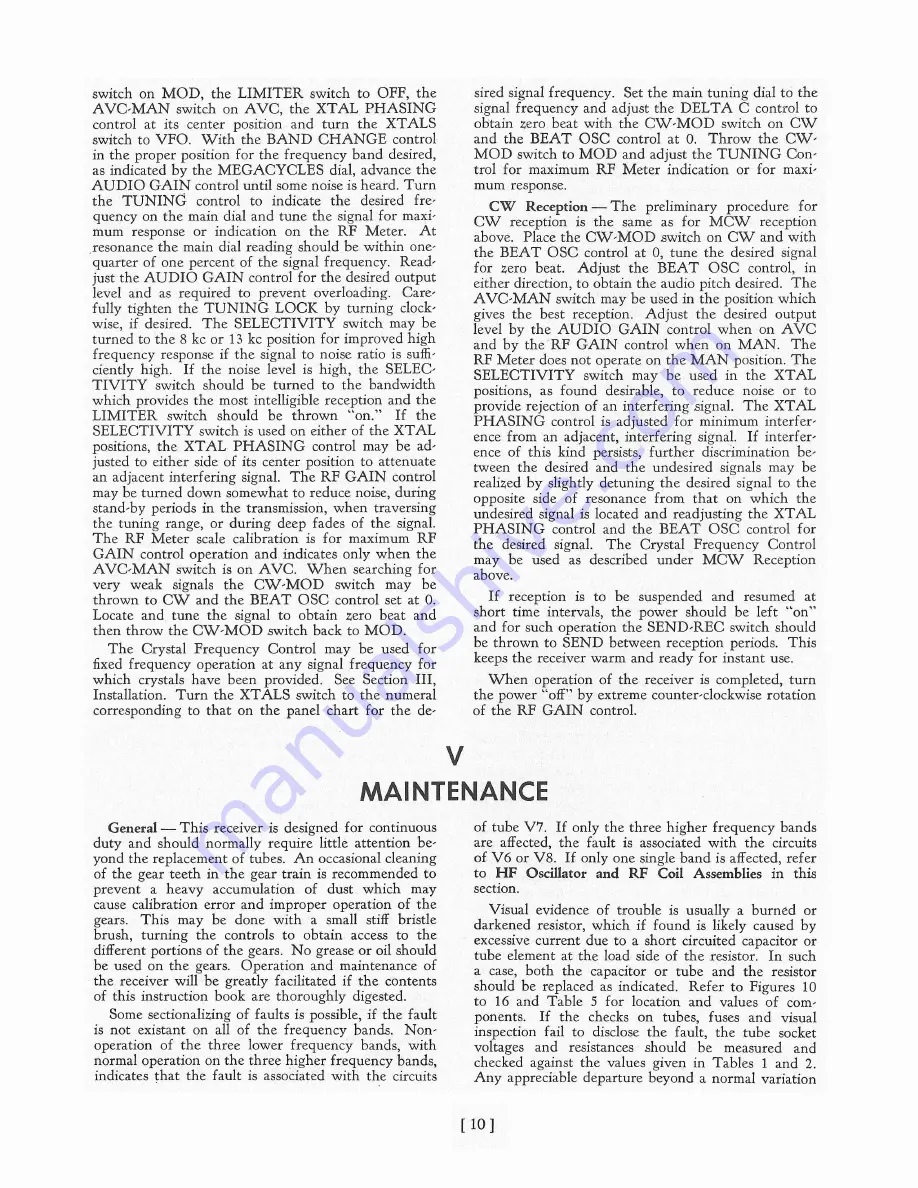 Hammarlund SP-600-J Instructions Manual Download Page 13