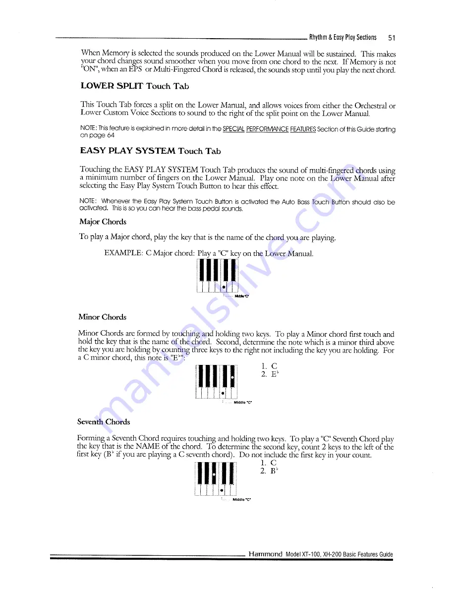 Hammond XT-100 Basic Features Manual Download Page 59