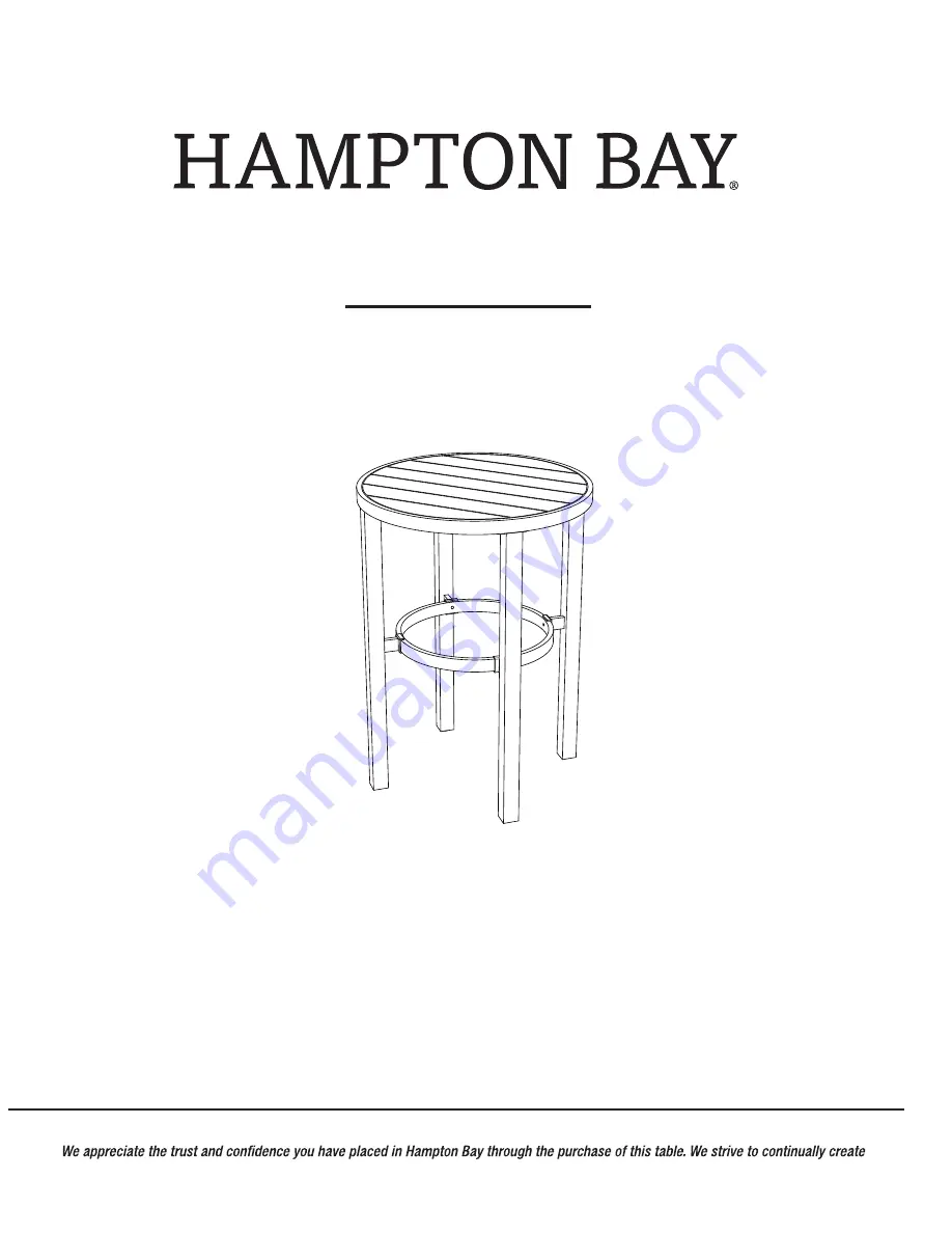 HAMPTON BAY 1003 391 241 Use And Care Manual Download Page 15