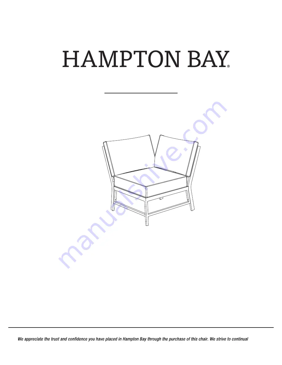 HAMPTON BAY 1003 981 303 Use And Care Manual Download Page 1