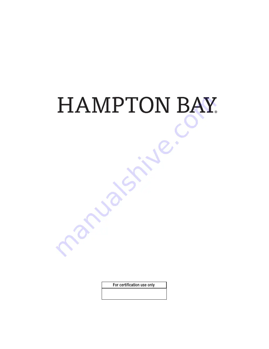 HAMPTON BAY 127 730 Скачать руководство пользователя страница 7