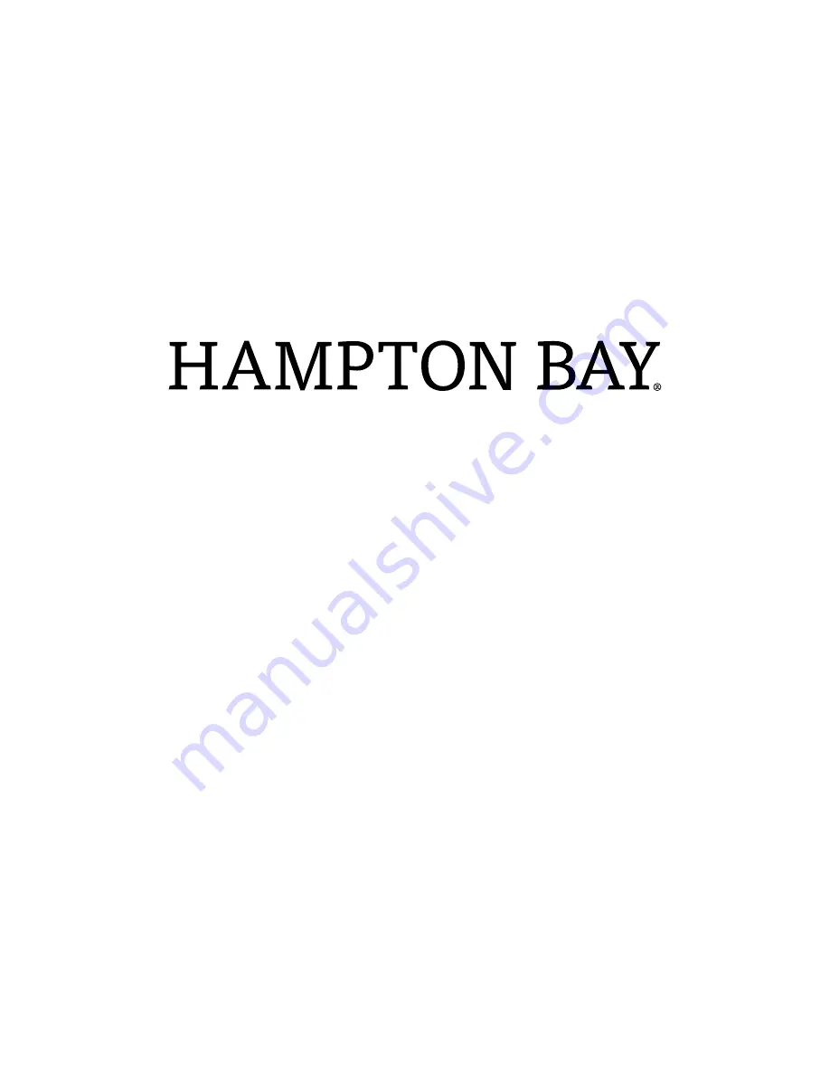 HAMPTON BAY 504091110 Use And Care Manual Download Page 16