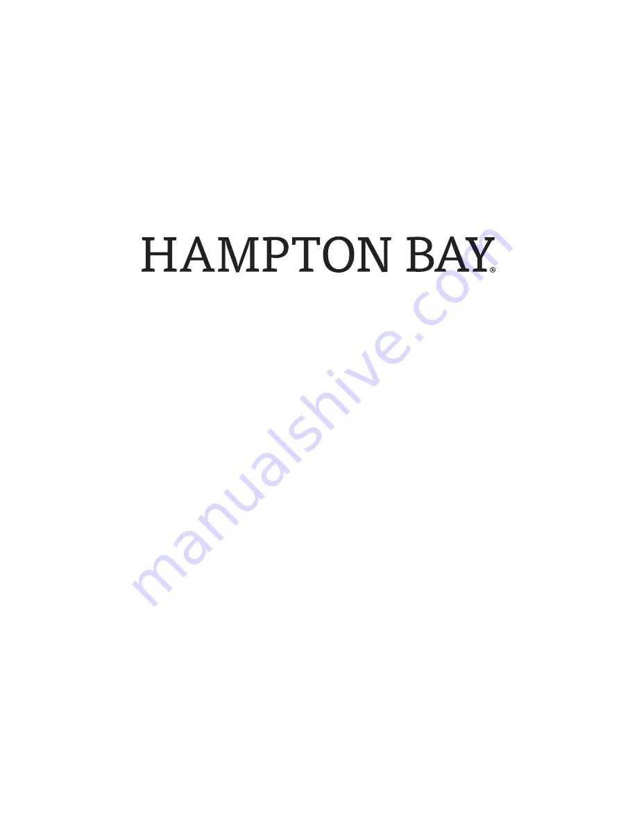 HAMPTON BAY 69-231O-463 Use And Care Manual Download Page 9