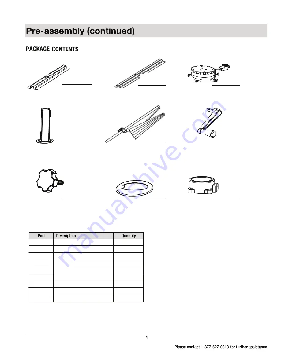 HAMPTON BAY A001N Assembly Instructions Manual Download Page 4