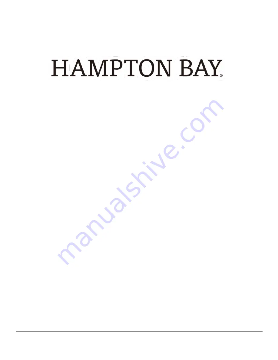 HAMPTON BAY A211043802 Use And Care Manual Download Page 6