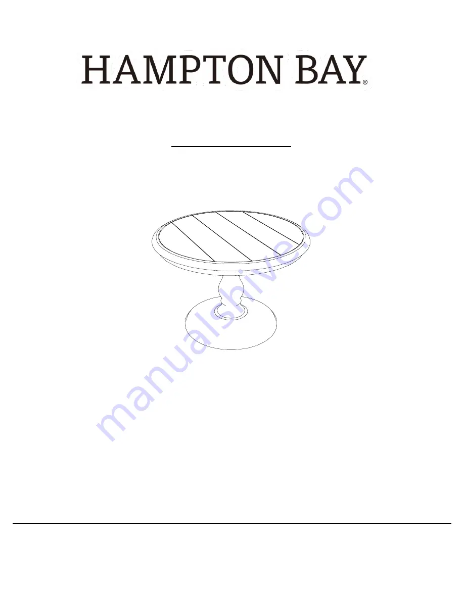 HAMPTON BAY A211043802 Use And Care Manual Download Page 7