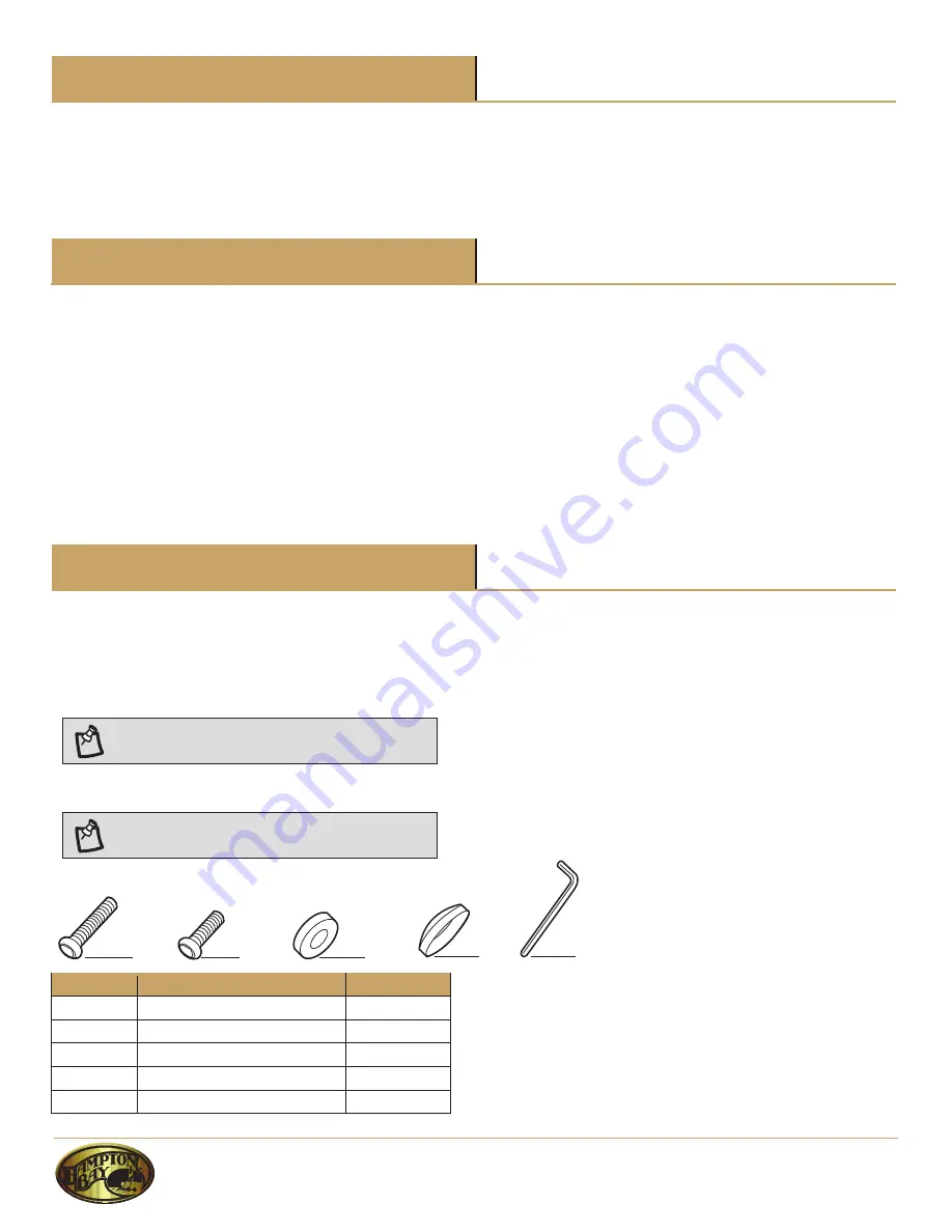 HAMPTON BAY ALISE DY9023-4PC Use And Care Manual Download Page 18