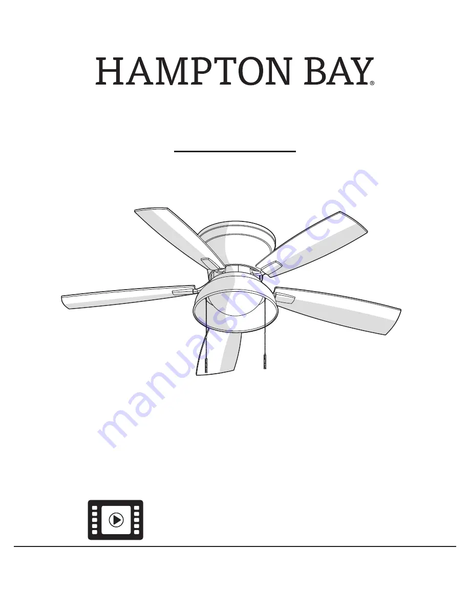 HAMPTON BAY BANNERET YG730-MWH Скачать руководство пользователя страница 1