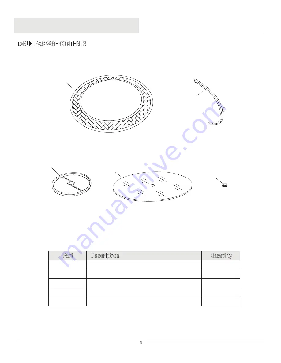 HAMPTON BAY BELCOURT D11334-TR Use And Care Manual Download Page 4