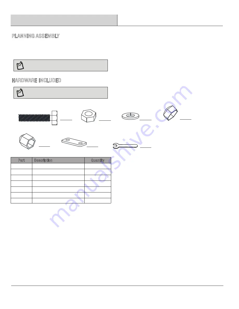 HAMPTON BAY BELCOURT D11334G-7PC Use And Care Manual Download Page 3