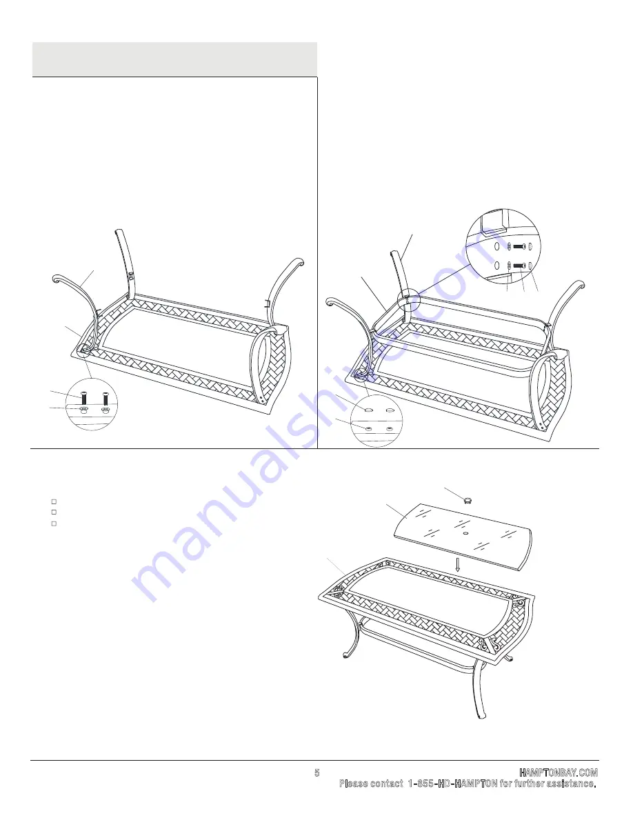 HAMPTON BAY BELCOURT D11334G-7PC Use And Care Manual Download Page 12