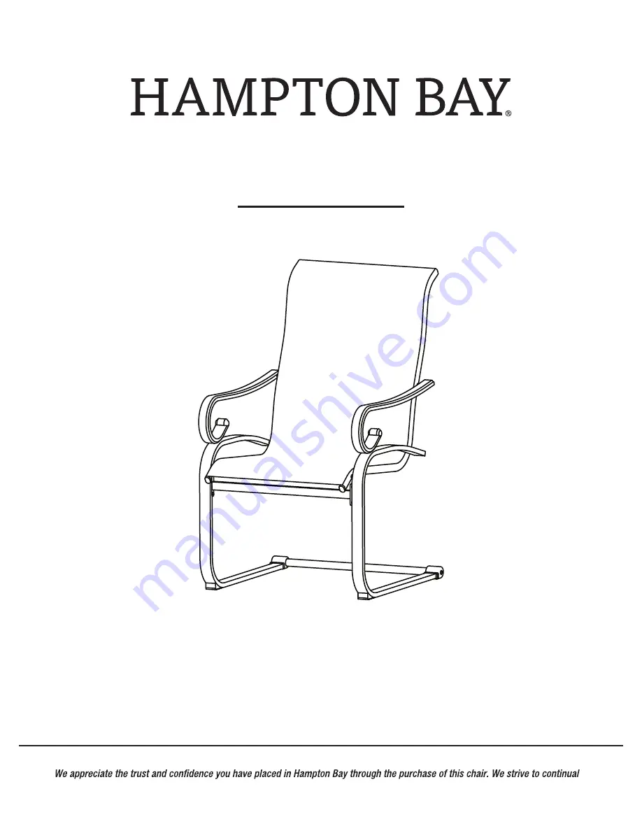 HAMPTON BAY CRESTRIDGE FCS60610R-2PK Use And Care Manual Download Page 1