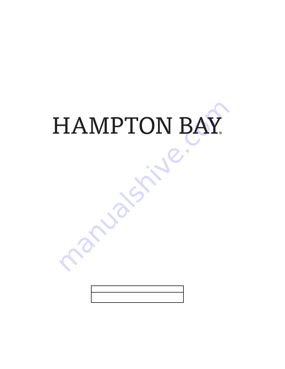 HAMPTON BAY CRESTRIDGE FTS61215 Use And Care Manual Download Page 7