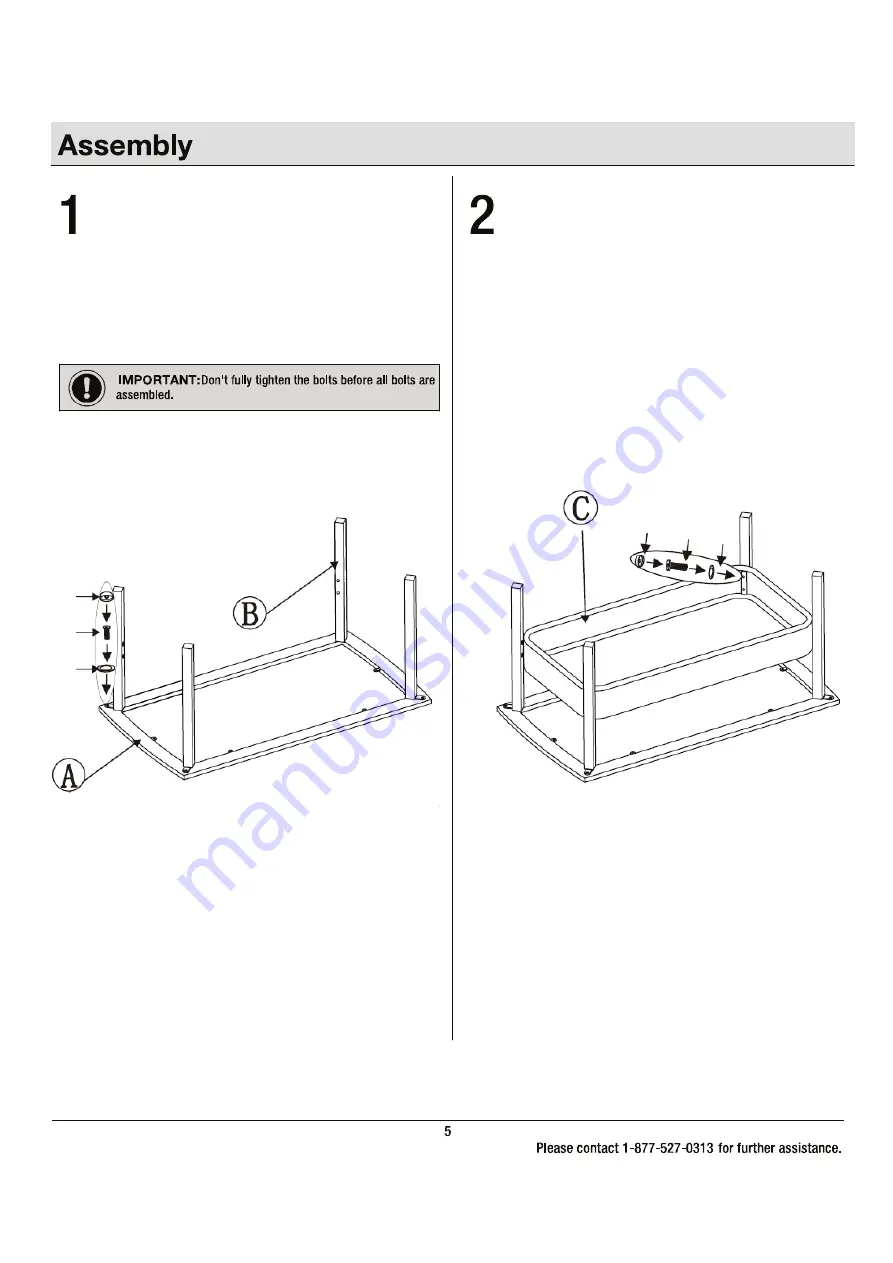 HAMPTON BAY Delaronde 4 Piece Conversation Set... Assembly Instructions Manual Download Page 5