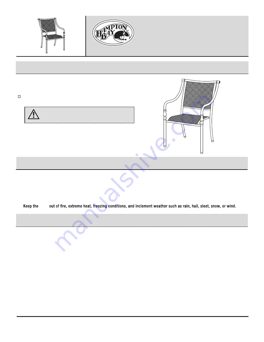 HAMPTON BAY FCS60437A Use And Care Manual Download Page 1