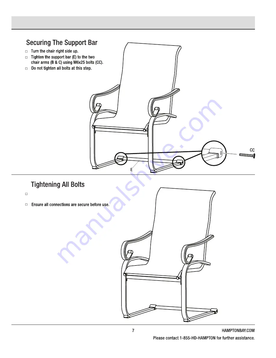 HAMPTON BAY FCS60610R-ST Use And Care Manual Download Page 7