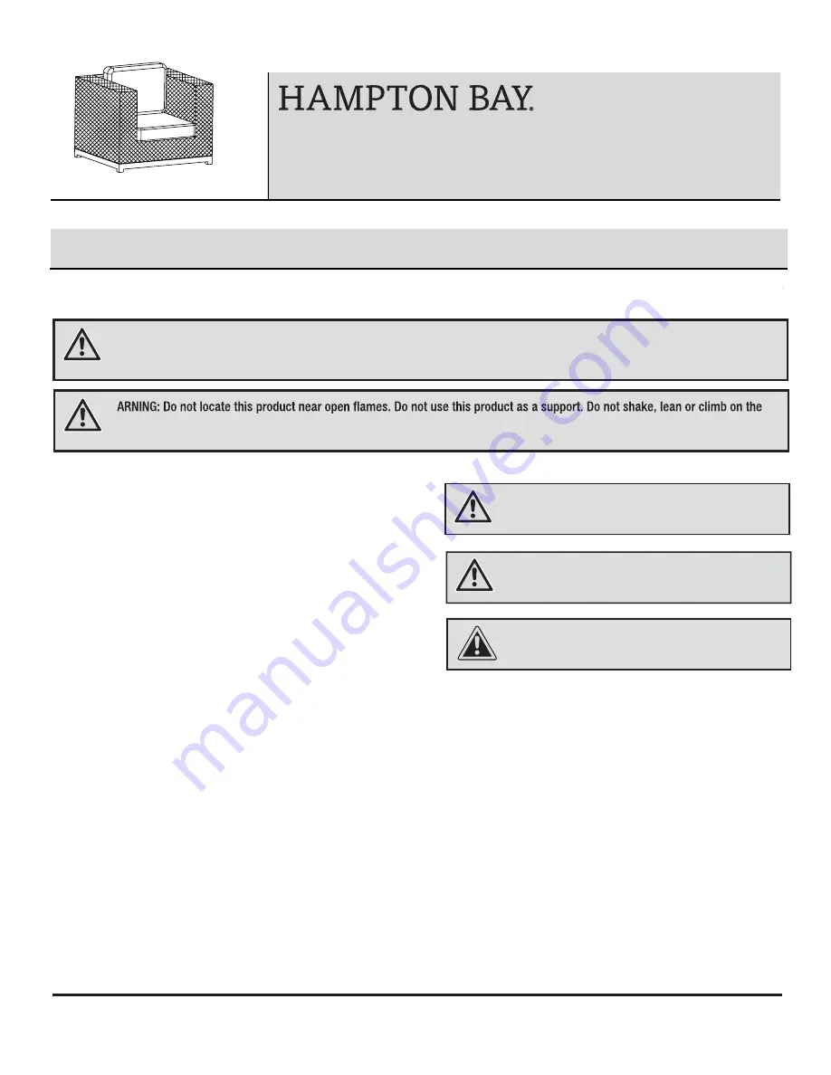 HAMPTON BAY FRS60752A-2PK Use And Care Manual Download Page 1