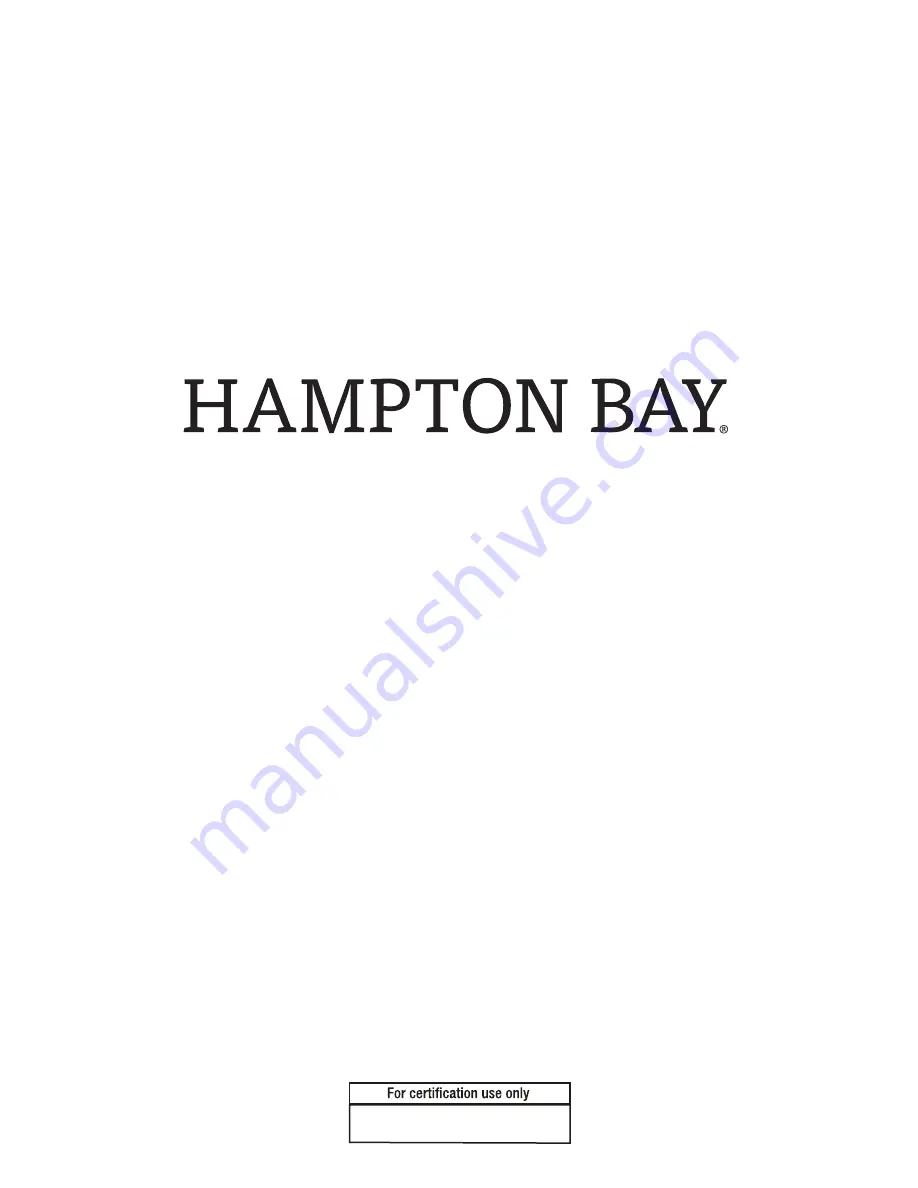 HAMPTON BAY FRS80865BL-ST1C Use And Care Manual Download Page 15