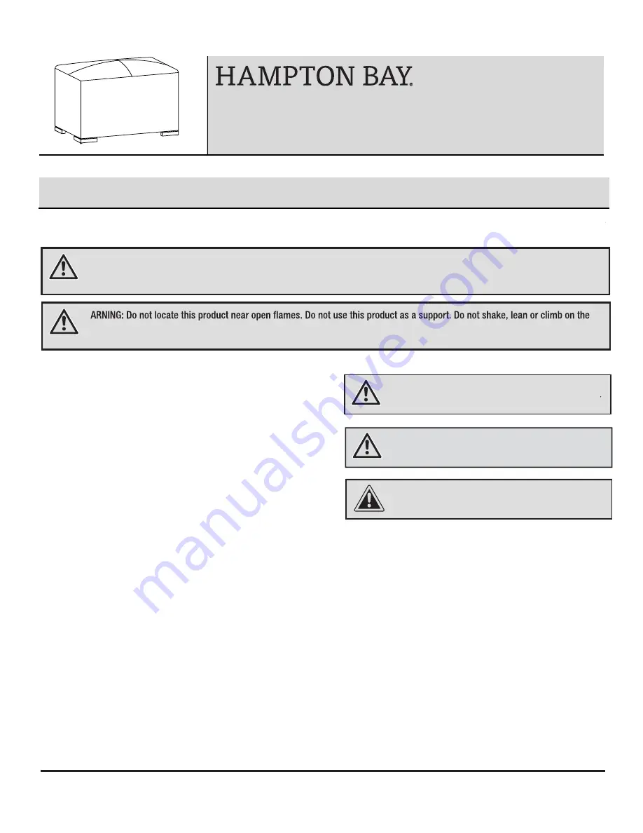 HAMPTON BAY FRS81094B-STL Use And Care Manual Download Page 12